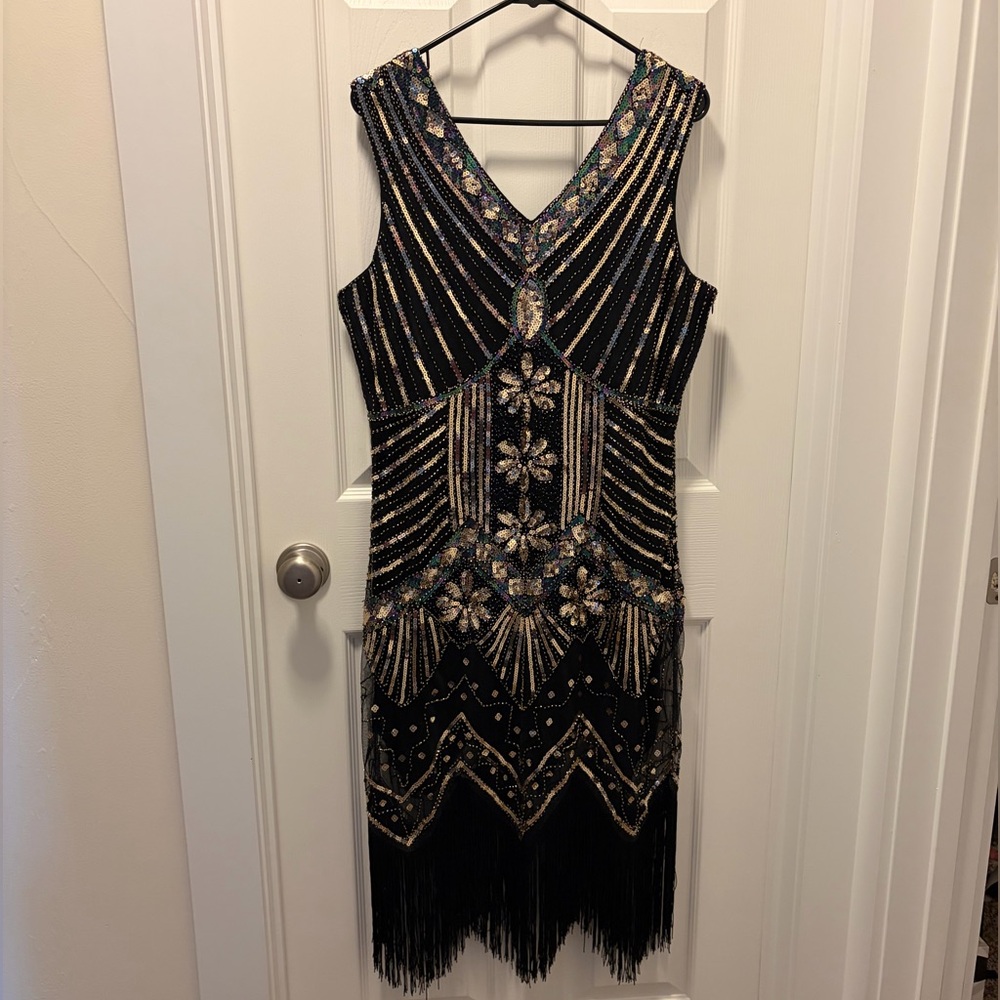 Gold vintage inspired dress